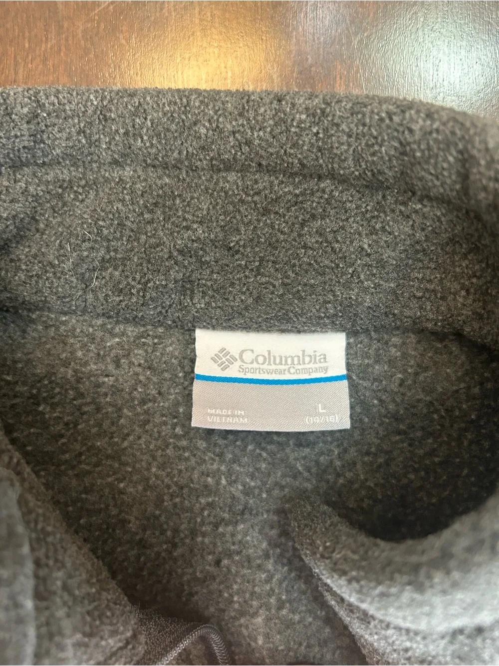 Columbia Boys' Charcoal Fleece Vest size Large (14/16)